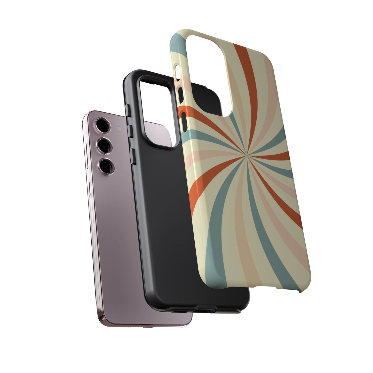 Retro Swirl Samsung Galaxy Case – Durable, Vintage-Inspired Design with Dual-Layer Protection