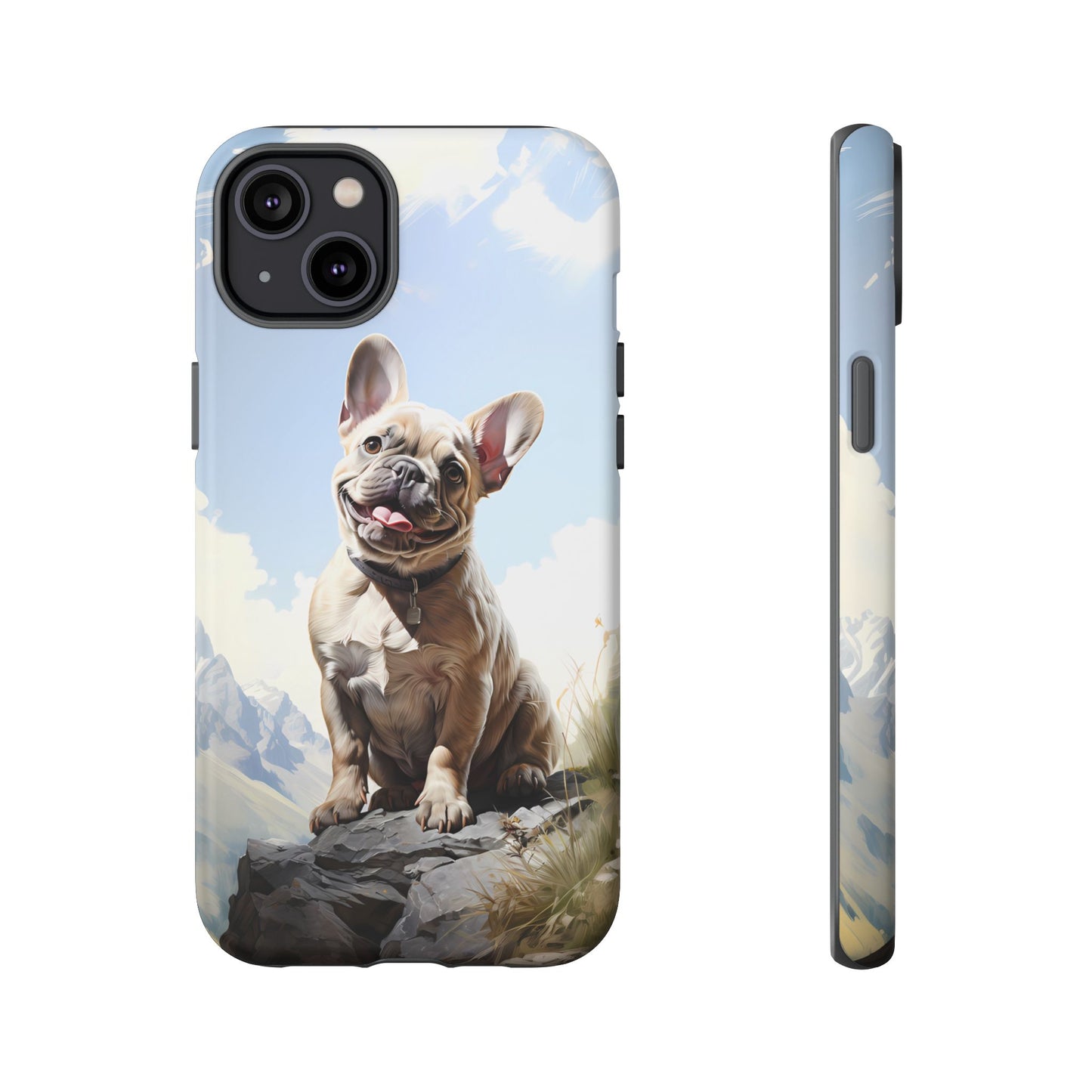 Frenchie iPhone Samsung Galaxy Phone Case! French Bull Dog Standing Proudly. Extremely Tough & Durable With Dual Layer Protection.