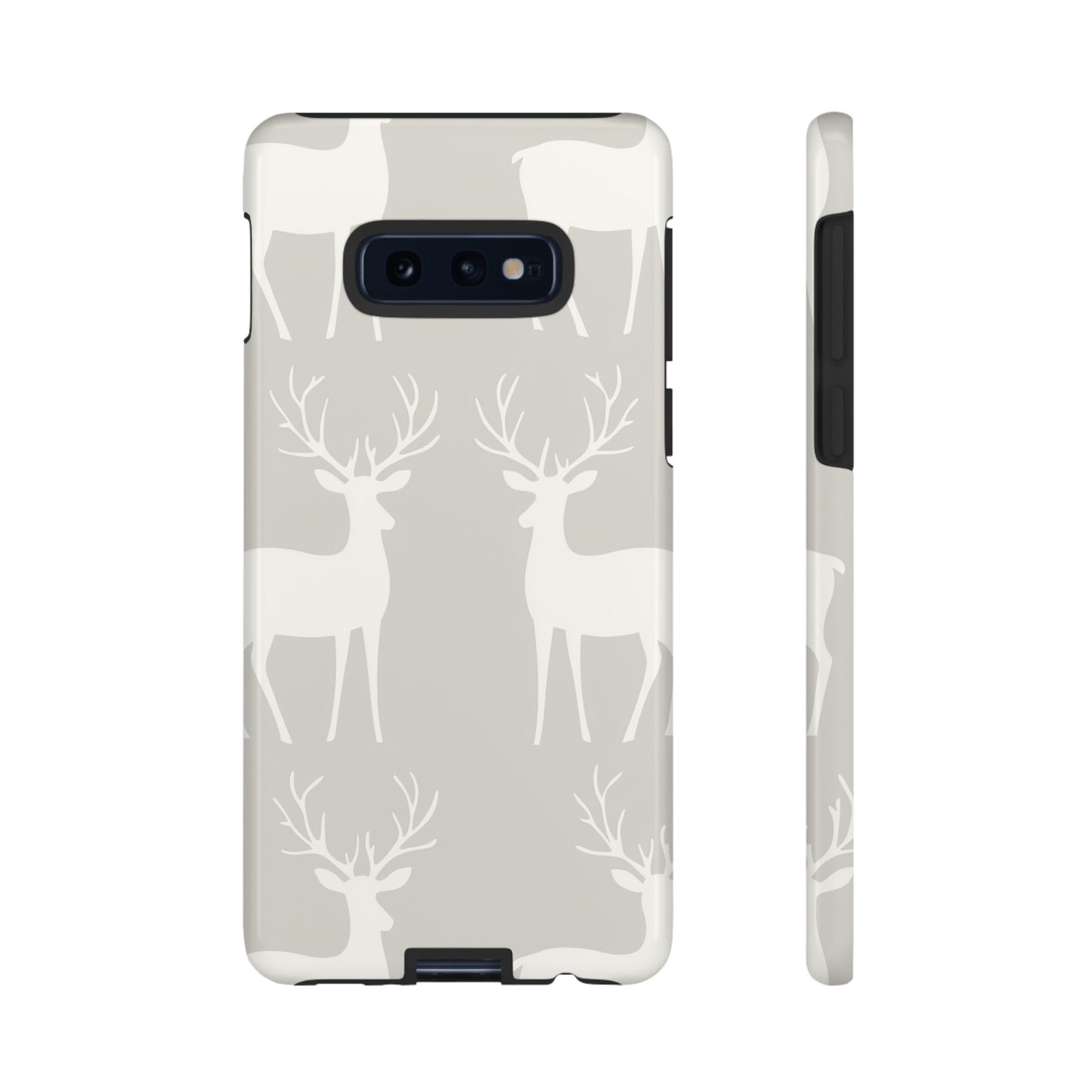 Elegant White Reindeer Pattern – Samsung Galaxy Series Case