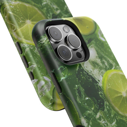 Refreshing Lime Splash MagSafe iPhone Case – Tough Protection, Vivid Dual-Layer Design