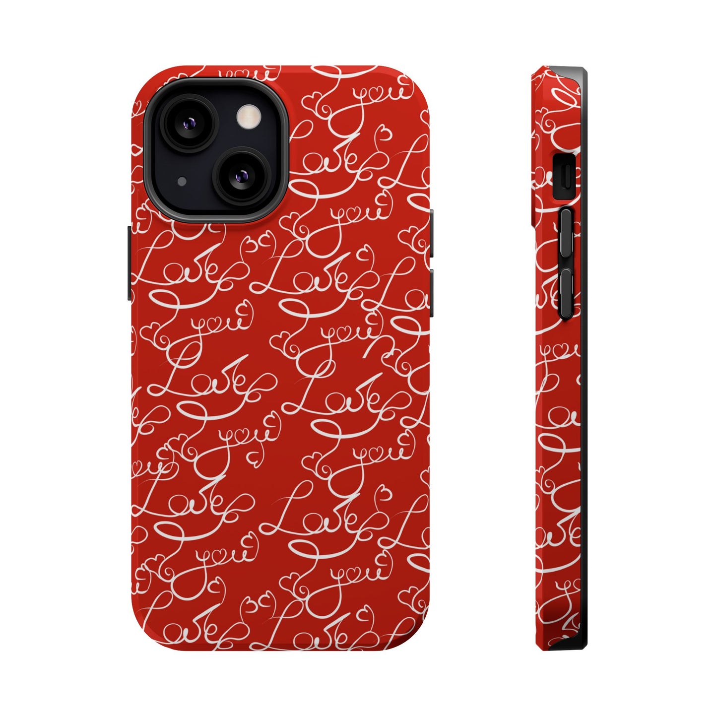 Love Script Red MagSafe Case – Stylish Handwritten Design