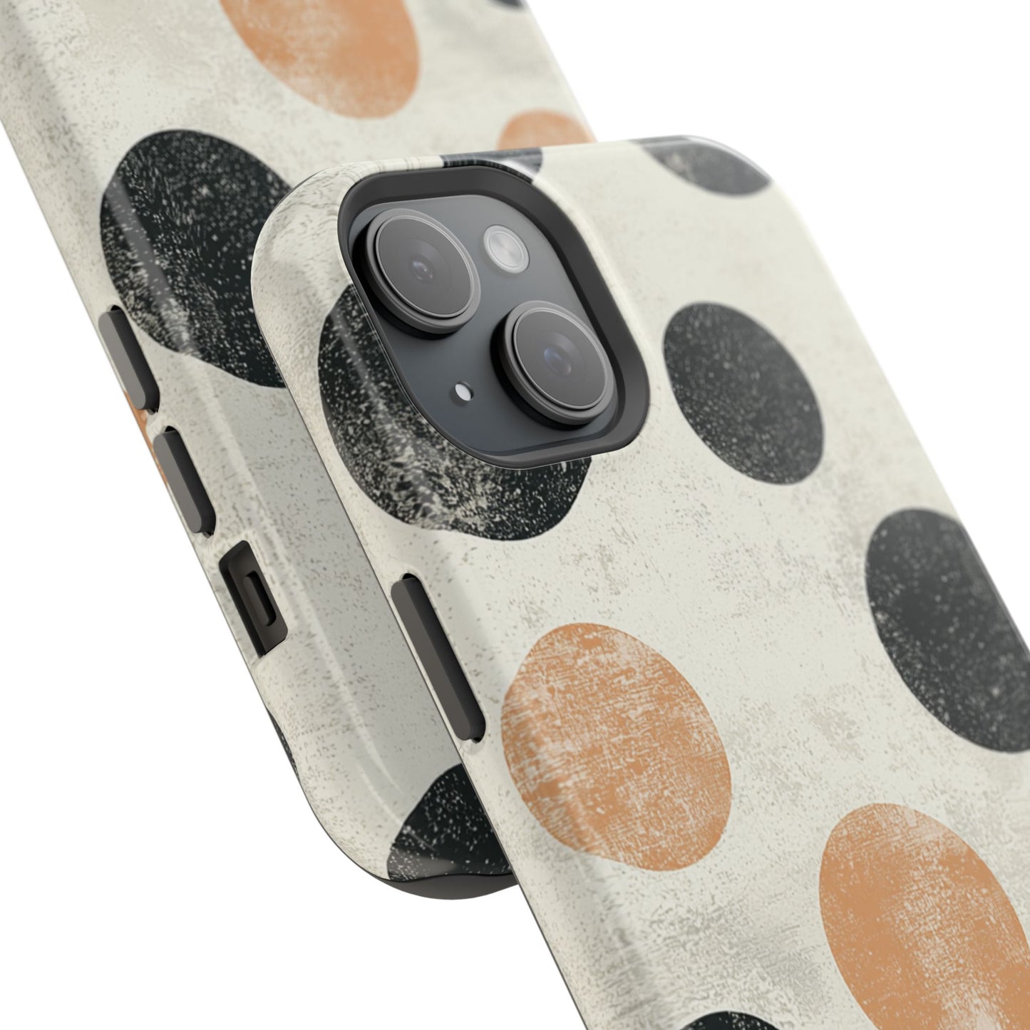 Vintage Polka Dot MagSafe iPhone Case - Retro Abstract Protective Cover