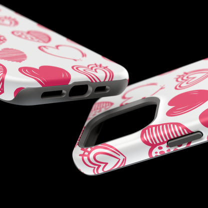 Funky Pink Hearts – MagSafe iPhone Case