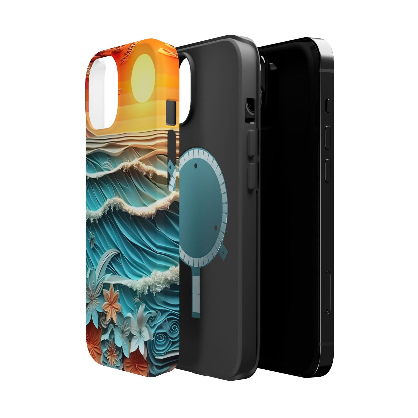 Tropical Sunset Paper Art Ocean – iPhone Series Case