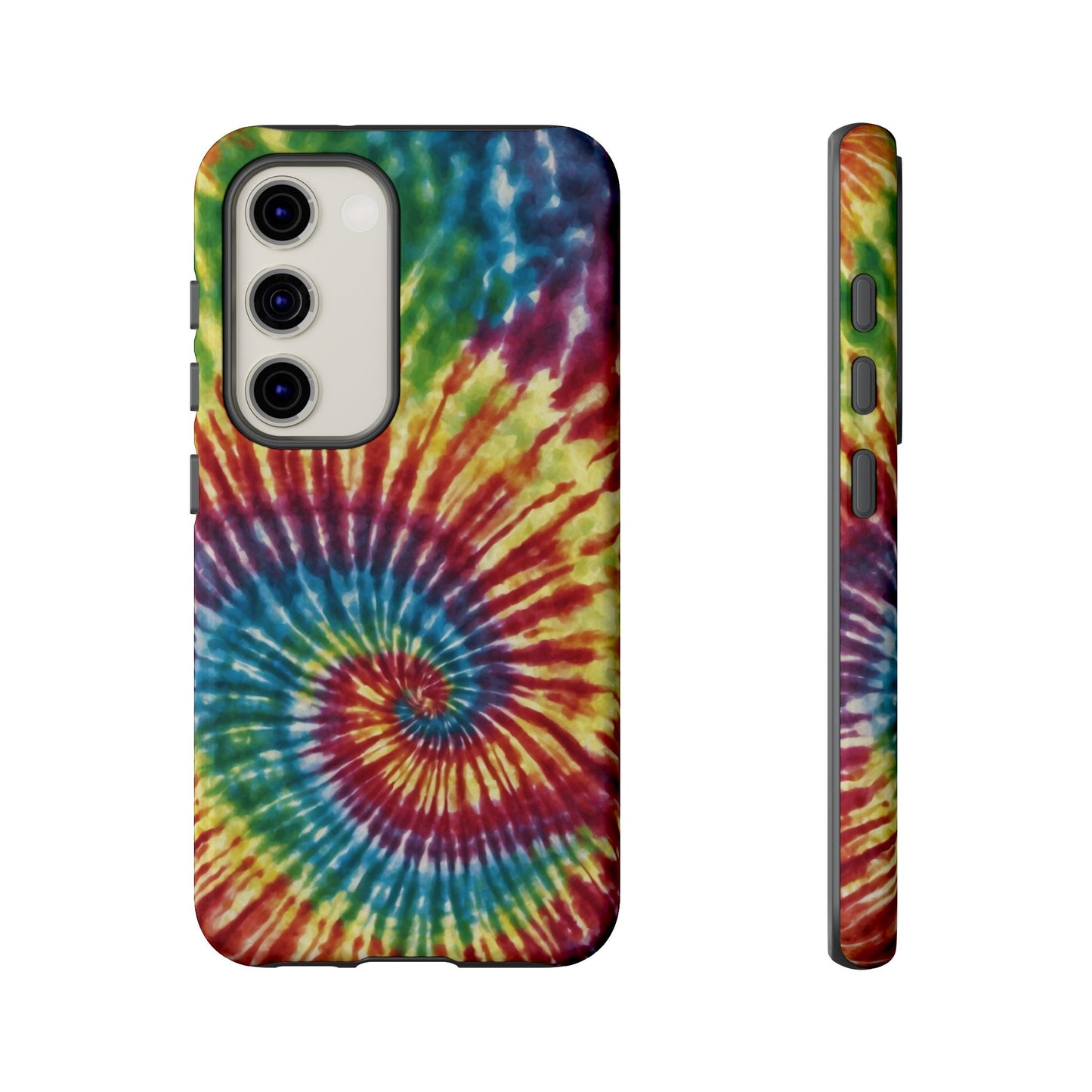 Colorful Retro Tie-Dye Samsung Galaxy Case – Spiral Rainbow Design