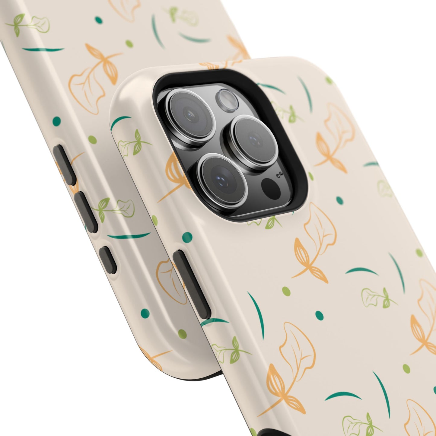 Soft Pastel Abstract Floral Tough MagSafe iPhone Case – Playful Minimalist Design with Dual-Layer Protection