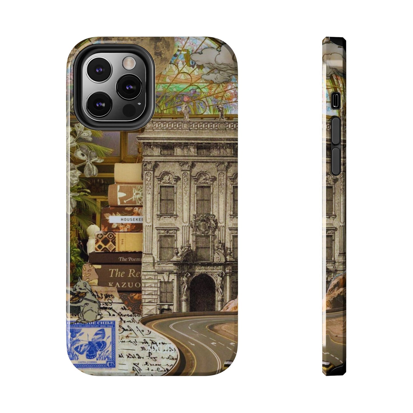 Whimsical Road Trip Collage iPhone Case – Dual - Layer Protection with Vintage Art and Adventure Design - BOGO Cases