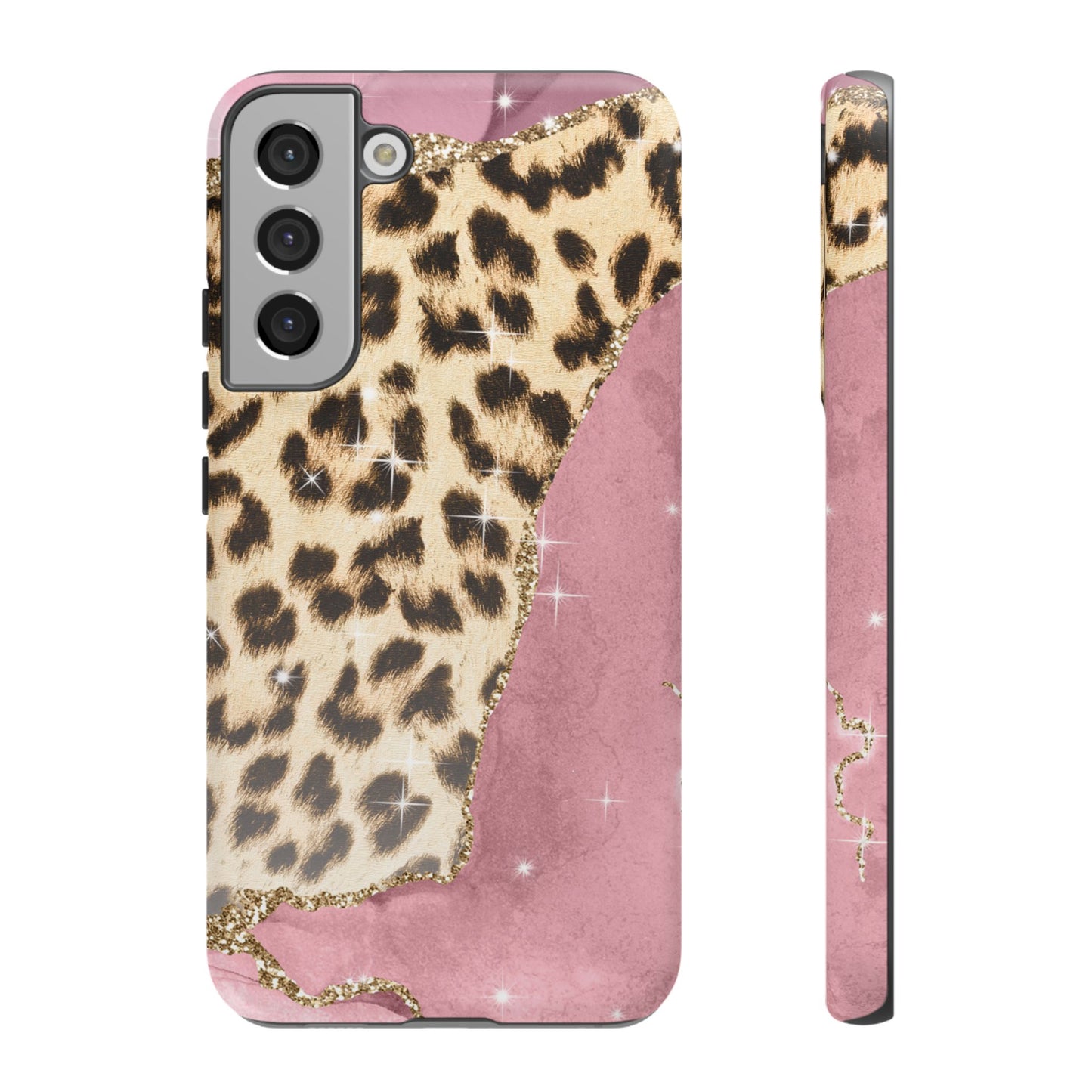 Pink Glam Leopard - Samsung Galaxy Series Case with Glitter Accents