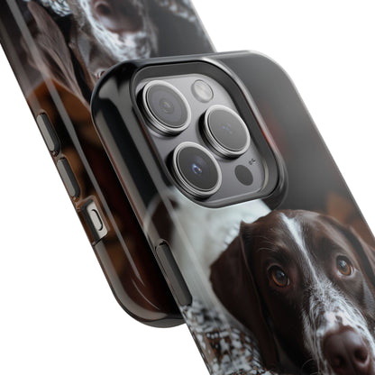 Majestic German Shorthaired Pointer MagSafe iPhone Case – Sunset Prairie Design