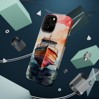 Sunset Sail Watercolor Boat –  MagSafe iPhone Series Case