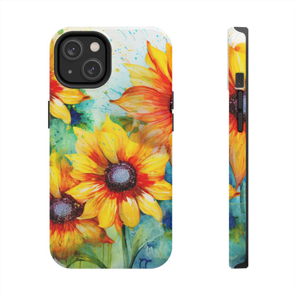 Watercolor Sunflower Splash - iPhone Series Case