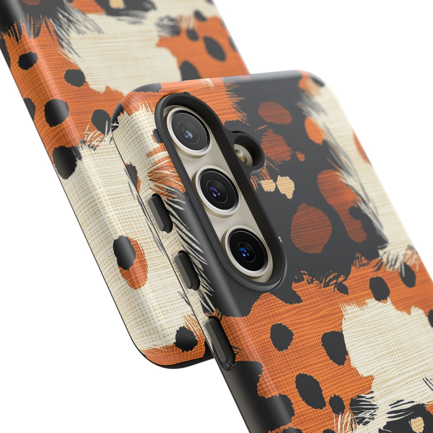 Cheetah Plaid Samsung Case – Brown & Black Pattern