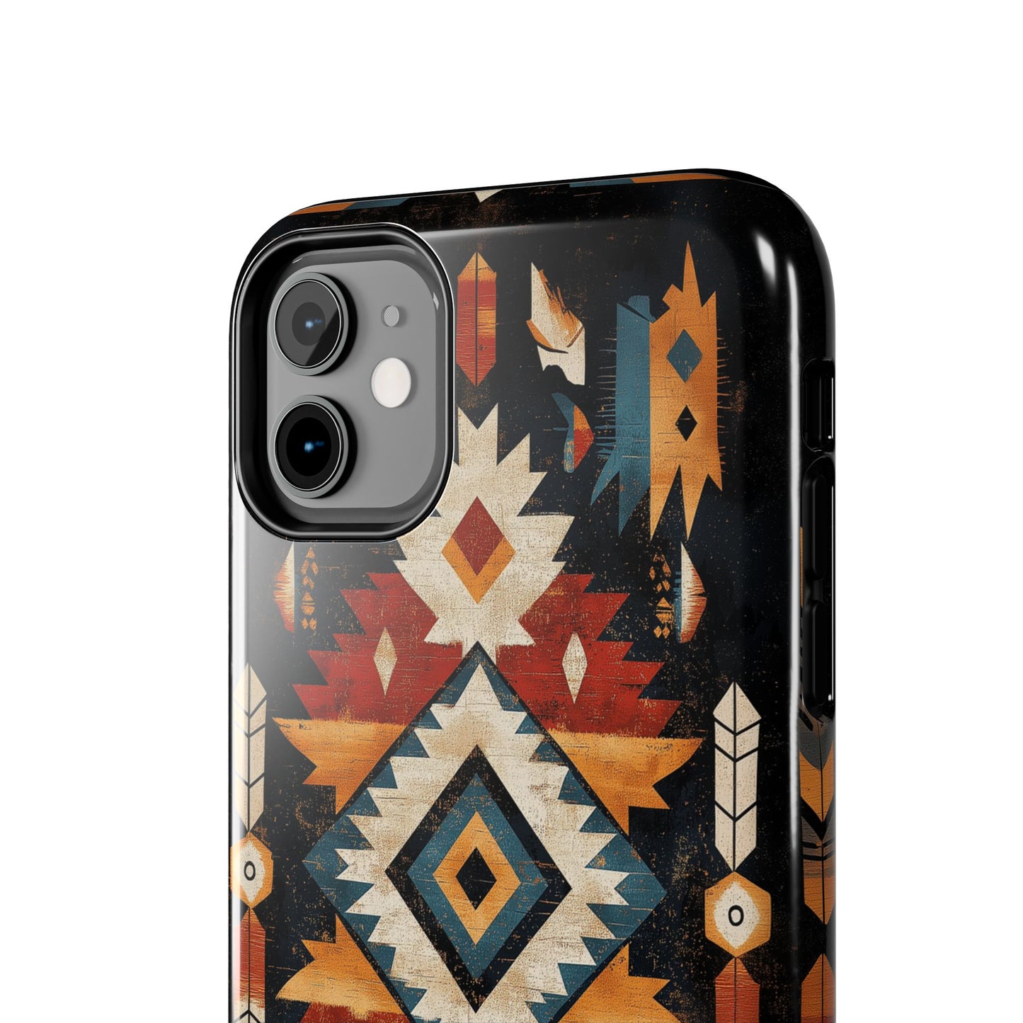 Southwestern Arrow & Diamond Tough iPhone Case – Bold Tribal Design, Dual - Layer Protection - BOGO Cases