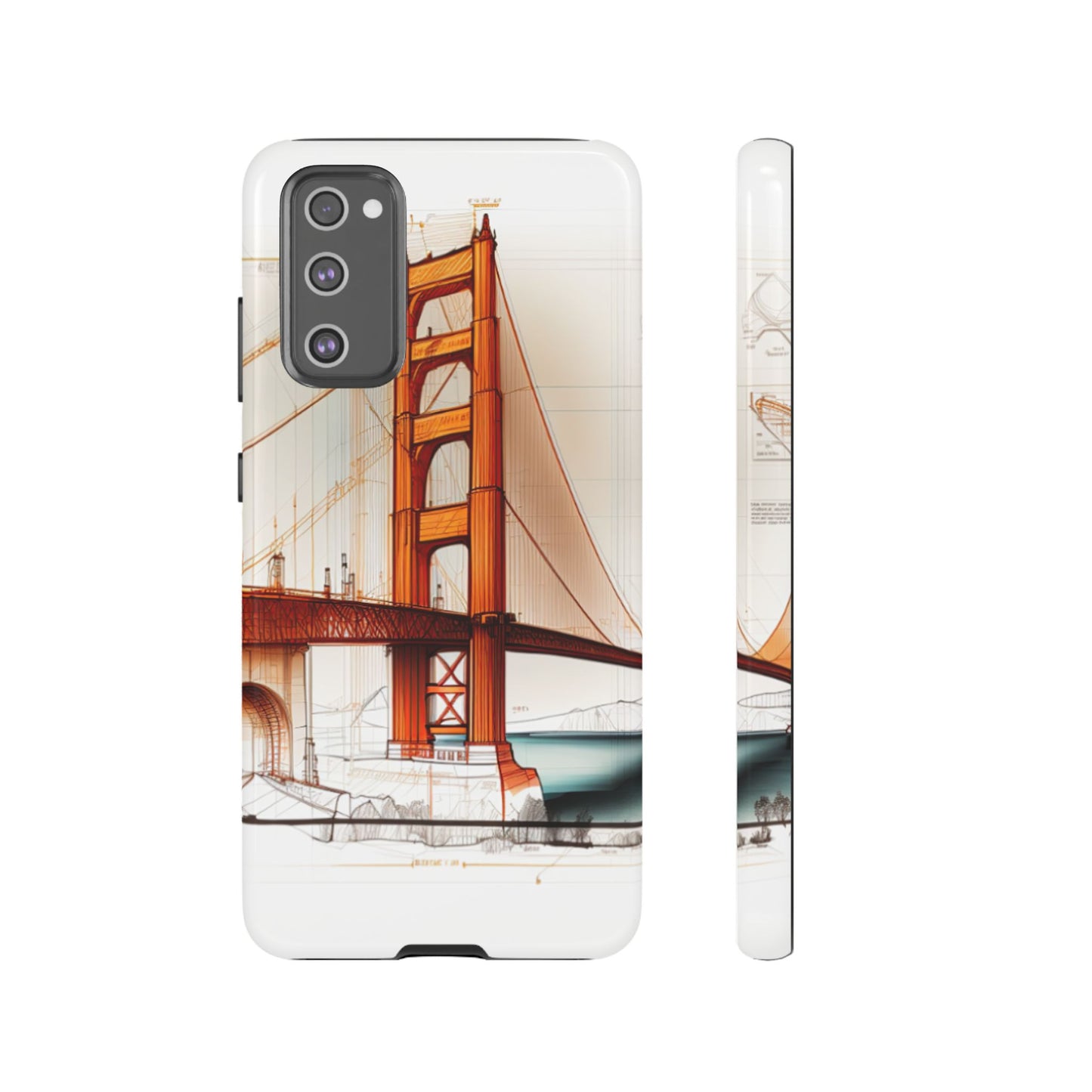 Golden Gate Bridge Samsung Galaxy Case - Architectural Sketch Design