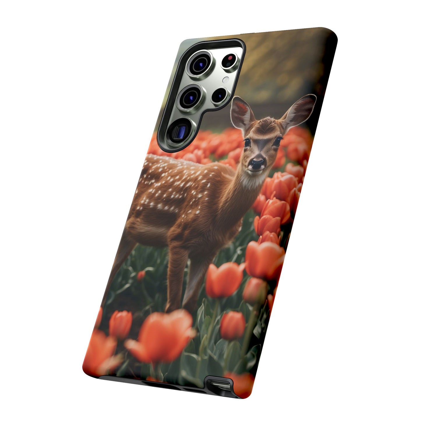 Fawn Among Tulips Samsung Galaxy Case