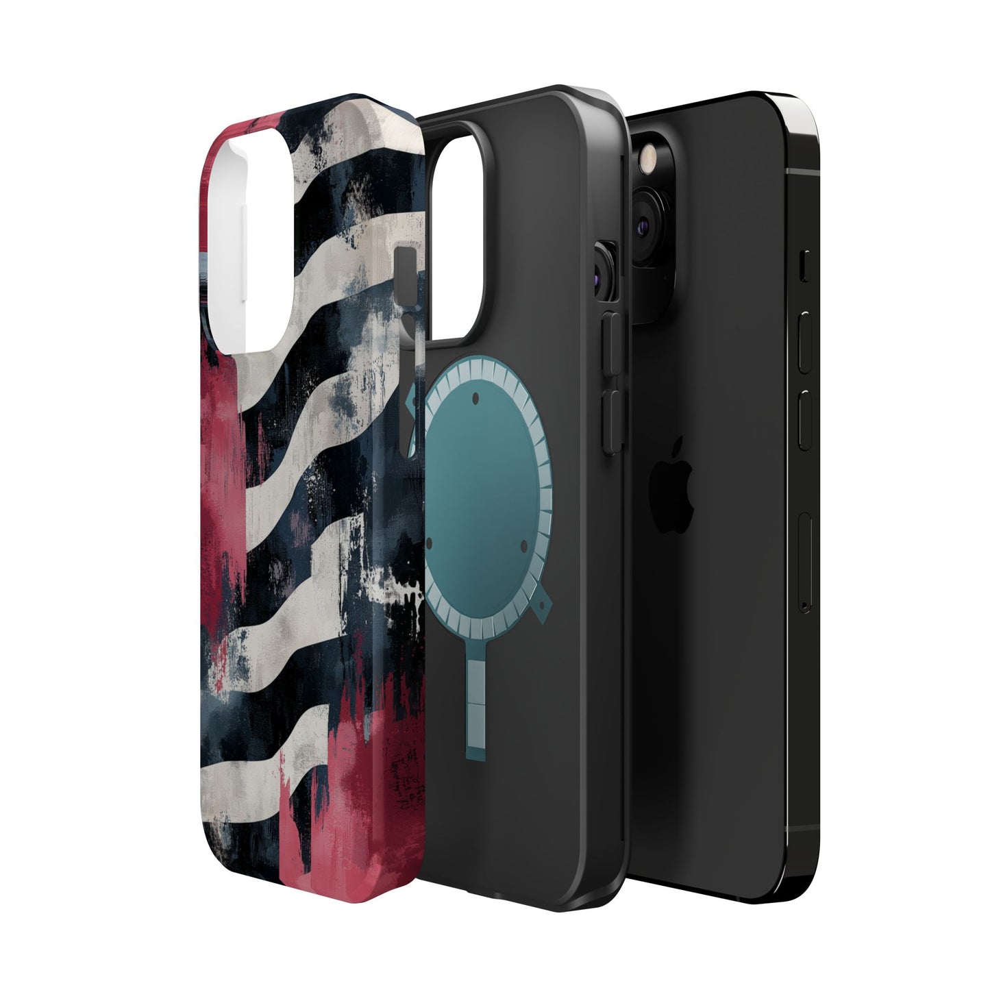 MagSafe iPhone Case: Blood Zebra – Bold Red & Black Pattern