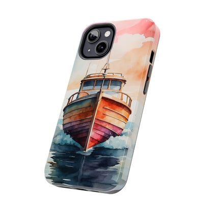 Sunset Sail Watercolor Boat – iPhone Series Case