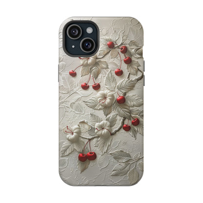 Unleash Your Inner Goddess With Our Athenian Elegance Cherry Marble Phone Case | A Blend of Classic Art and Modern Tech | Cute Cherries | Stone