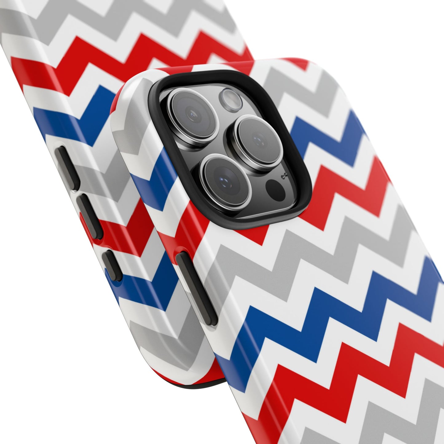 Patriotic Red, White & Blue Chevron – Geometric iPhone Case