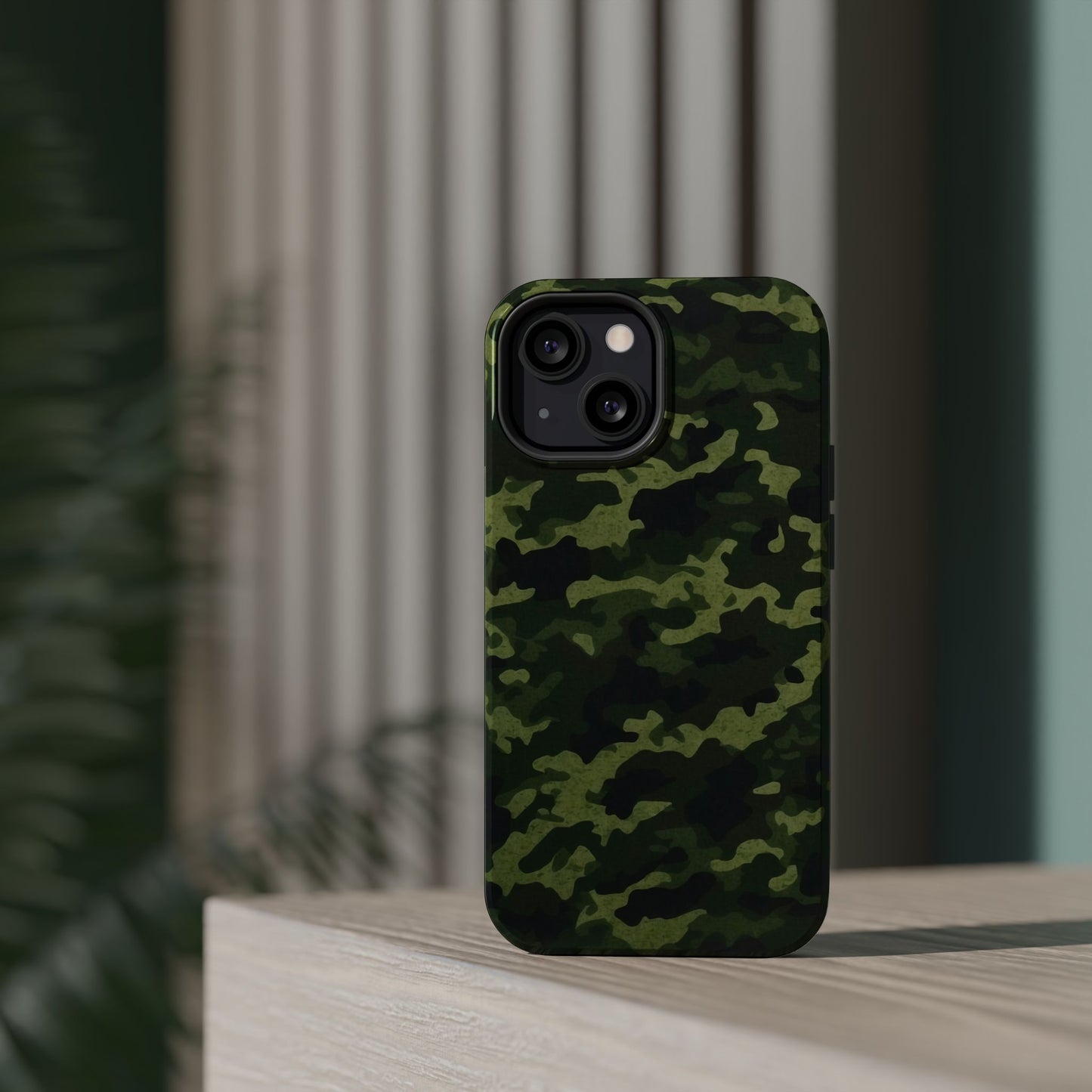 Dark Green Camouflage – MagSafe iPhone Case, Slim and Drop-Resistant