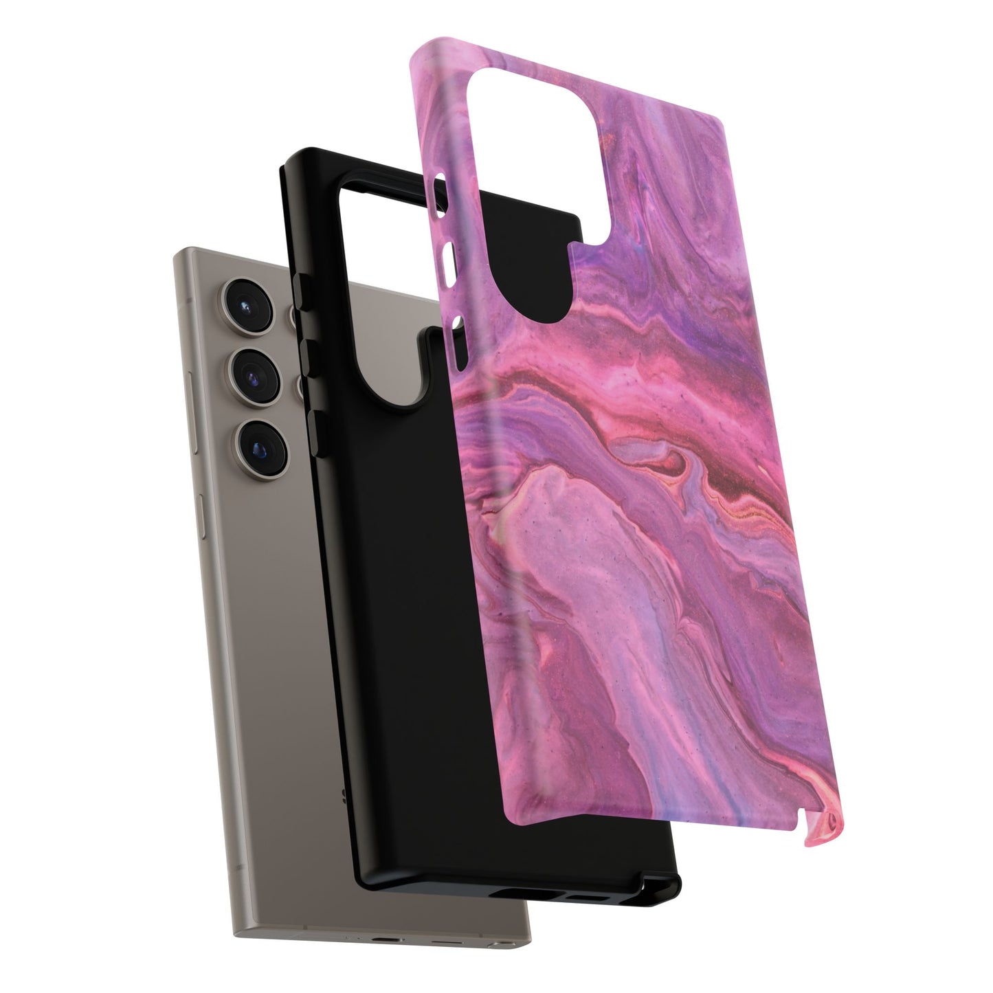 Lavender Dreamscape – Samsung Galaxy Case with Purple & Pink Marble Art