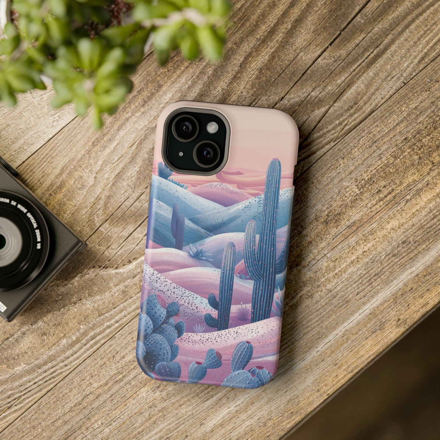 Desert Oasis MagSafe Case for iPhone – Cactus & Western Landscape Design for iPhone 15, 14 Pro Max, 13, and More!