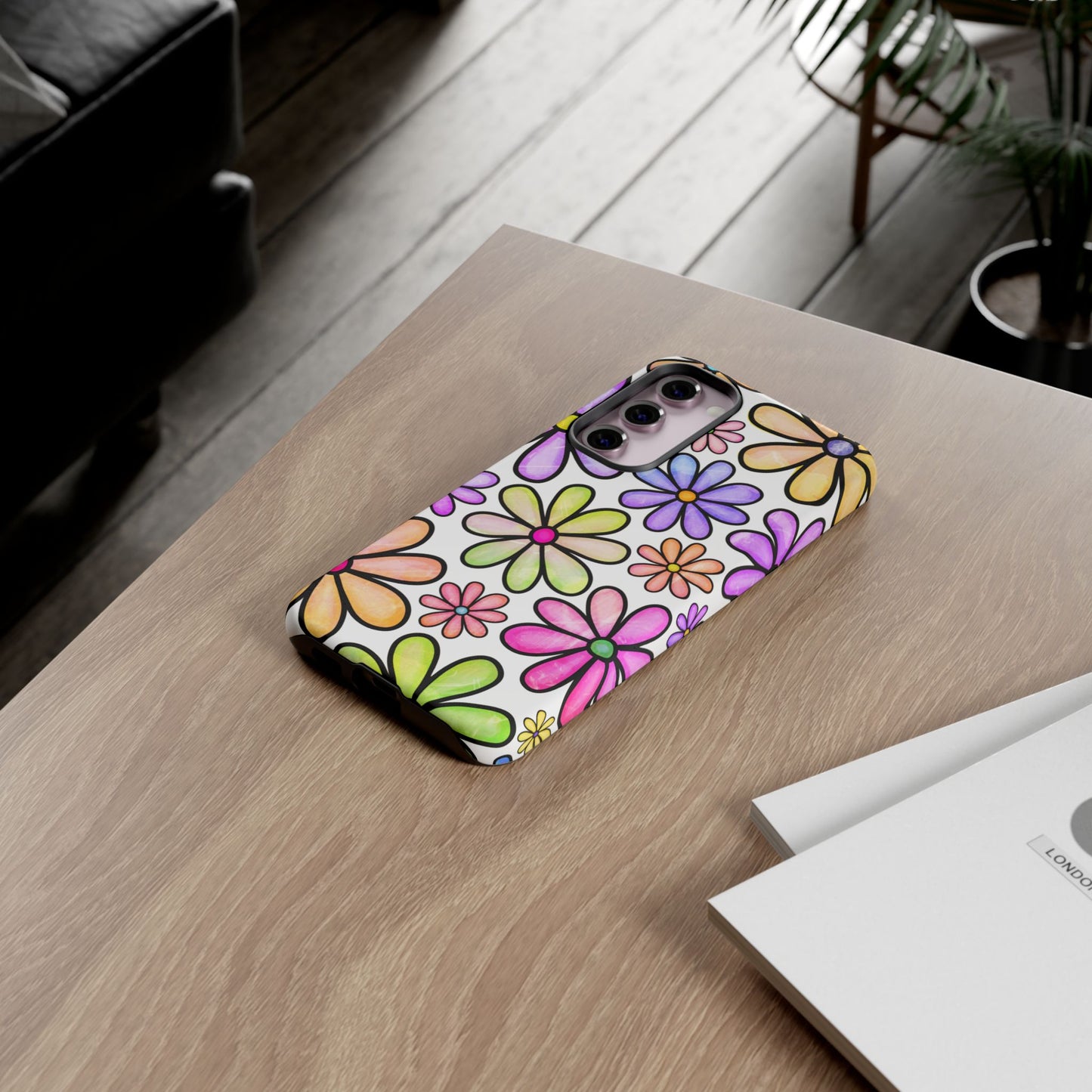 Pastel Daisy Dream Samsung Galaxy Case – Slim Profile, Glossy Finish