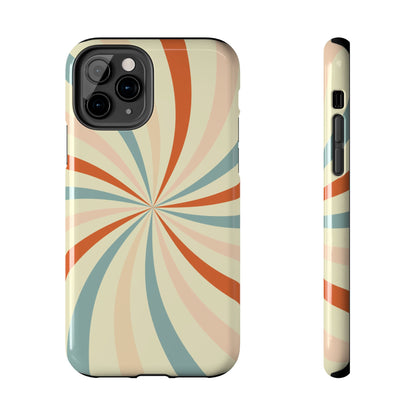 Retro Swirl iPhone Case – Durable, Vintage-Inspired Design with Dual-Layer Protection