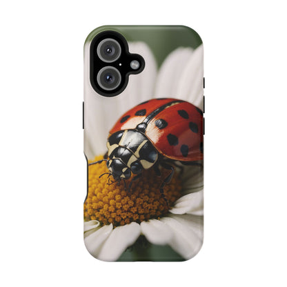 MagSafe iPhone Case: Ladybug on White Daisy