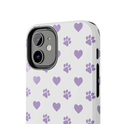 Paw Prints & Hearts – Cute and Durable iPhone Case for Animal Lovers