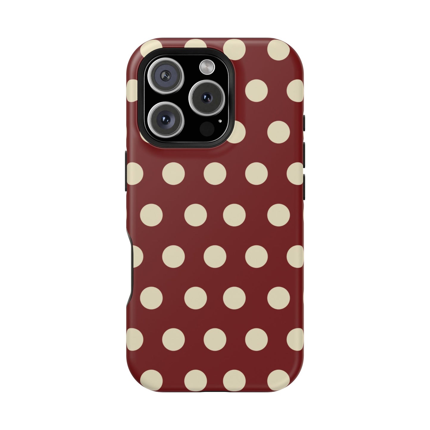 Classic Red & Cream Polka Dots - MagSafe iPhone Case