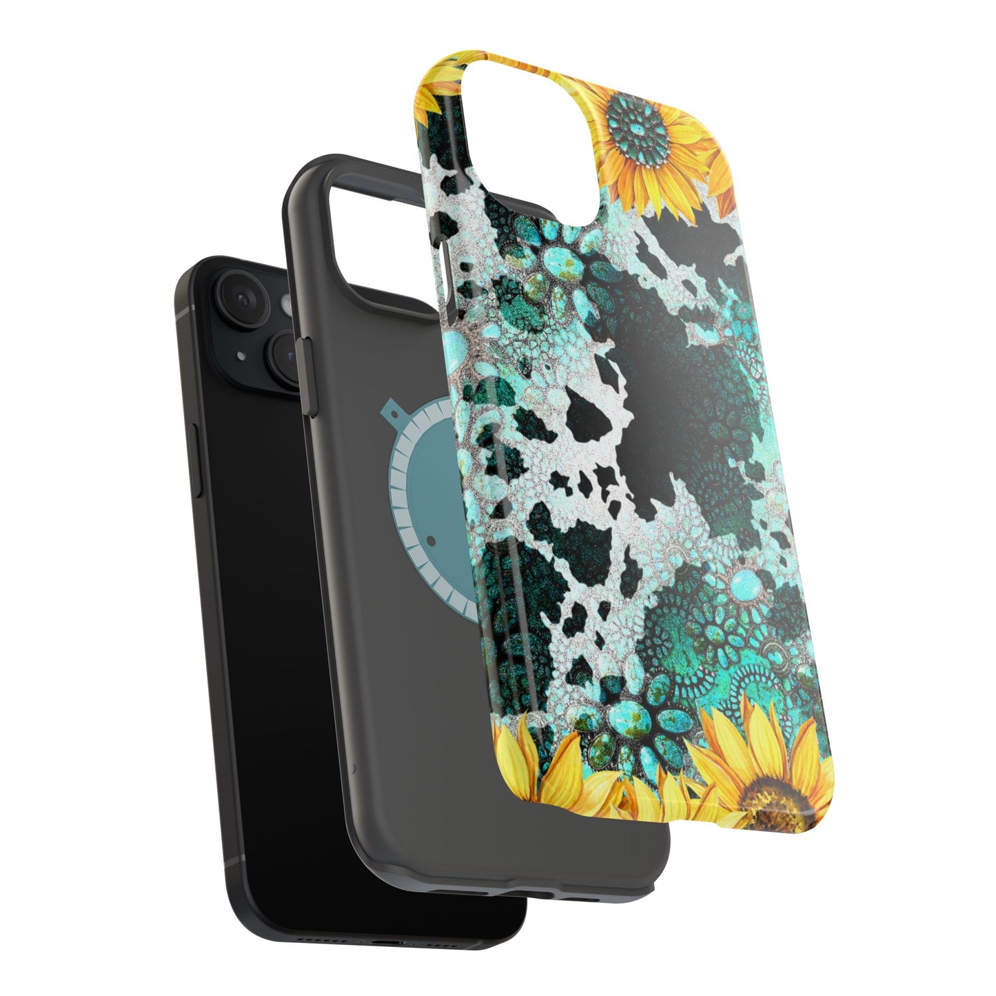 Boho Turquoise Sunflower Lace - MagSafe iPhone Series Case