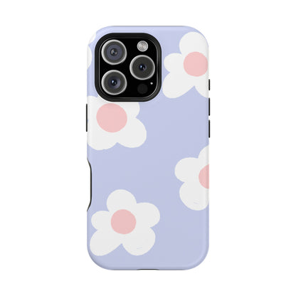 Retro Daisy Pastel Tough MagSafe iPhone Case – Durable Design with Soft Matte Finish