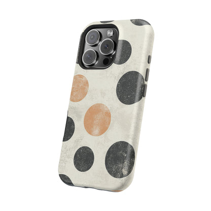 Vintage Polka Dot MagSafe iPhone Case - Retro Abstract Protective Cover