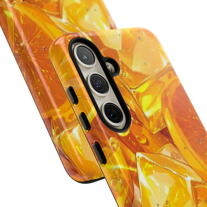 Citrus Splash Samsung Galaxy  Case – Bright Orange Slices & Ice, Dual-Layer Protection