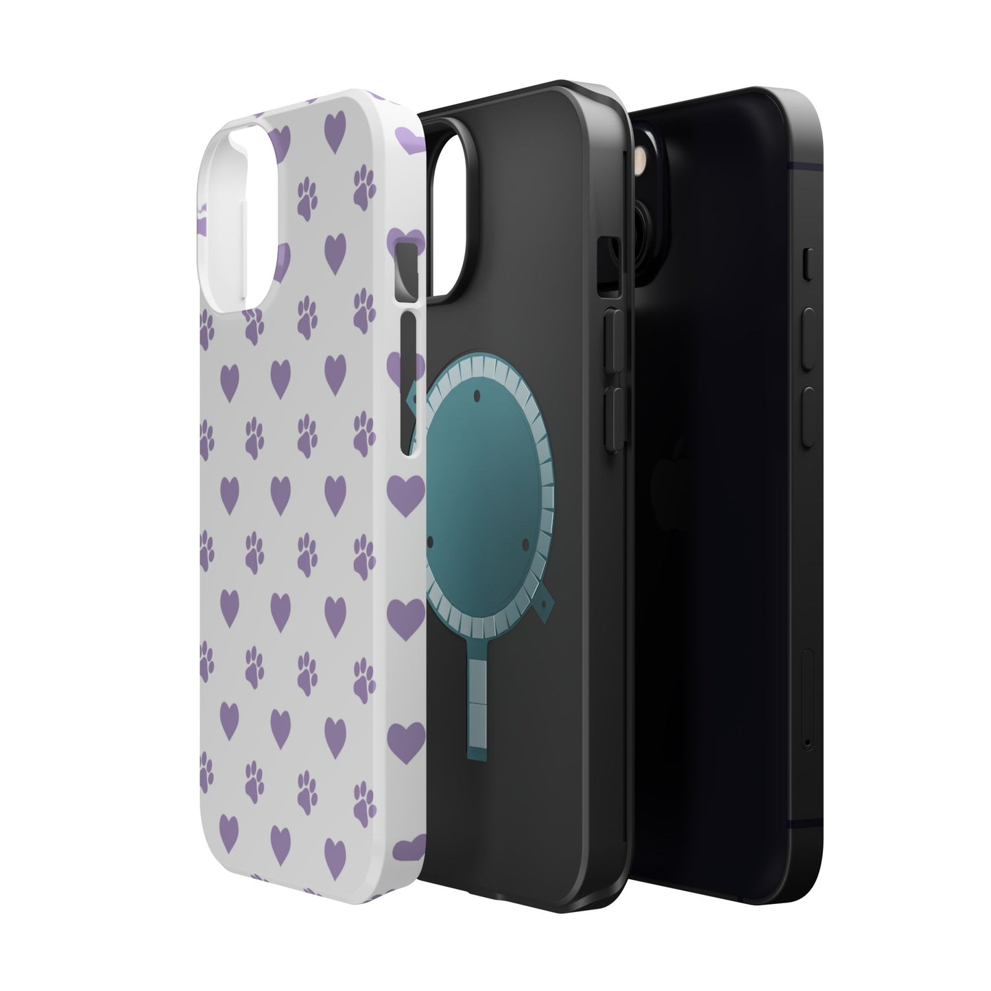 Paw Prints & Hearts – MagSafe iPhone Case with Adorable Pet-Lover Design