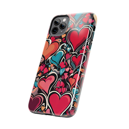 Vibrant Multicolor Heart Art – iPhone Case