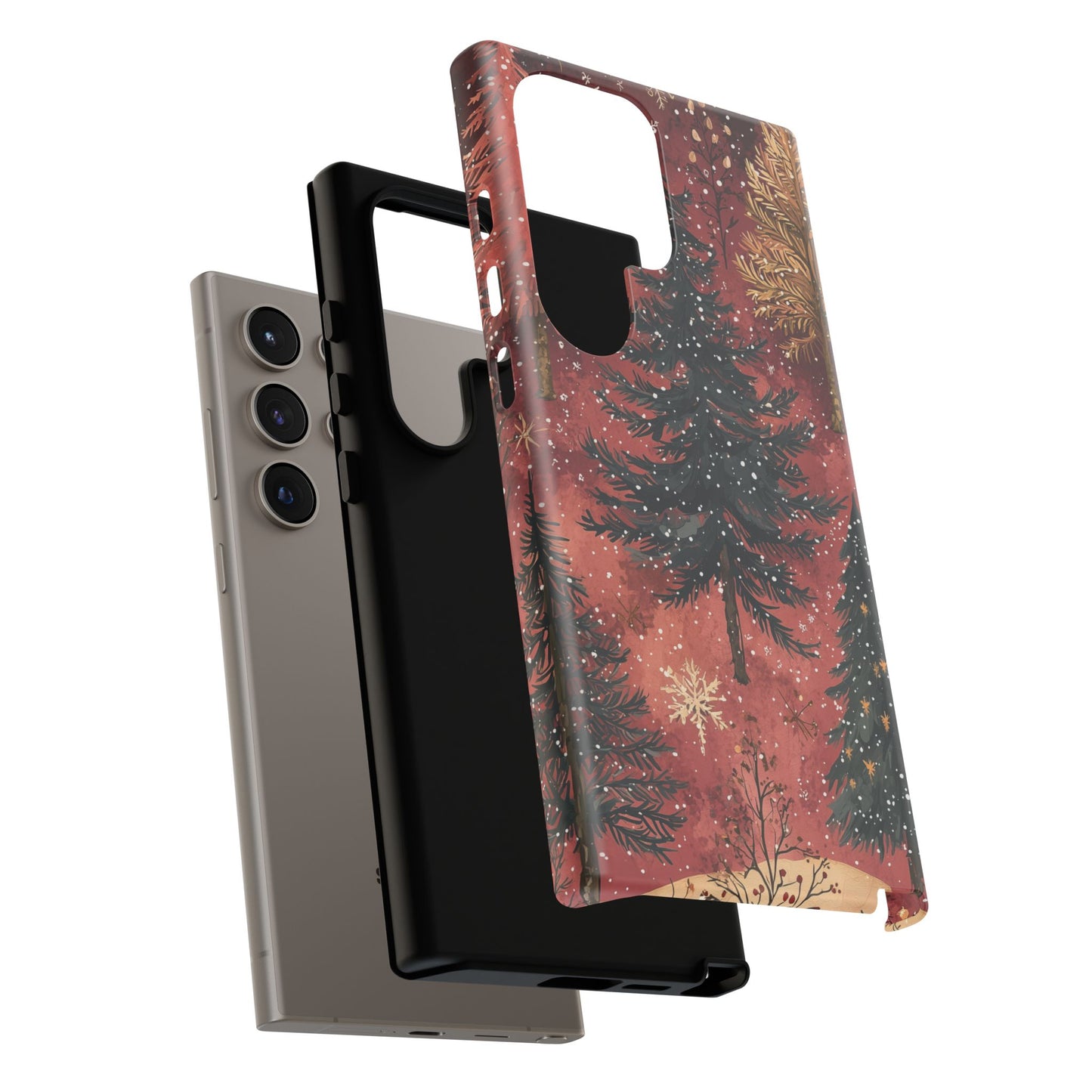 Rustic Red Winter Forest - Samsung Galaxy Series Case