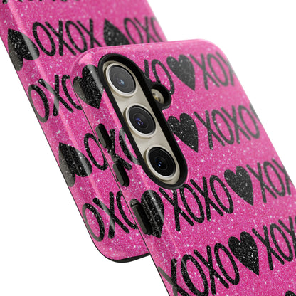 XOXO Glitter Hearts Samsung Case