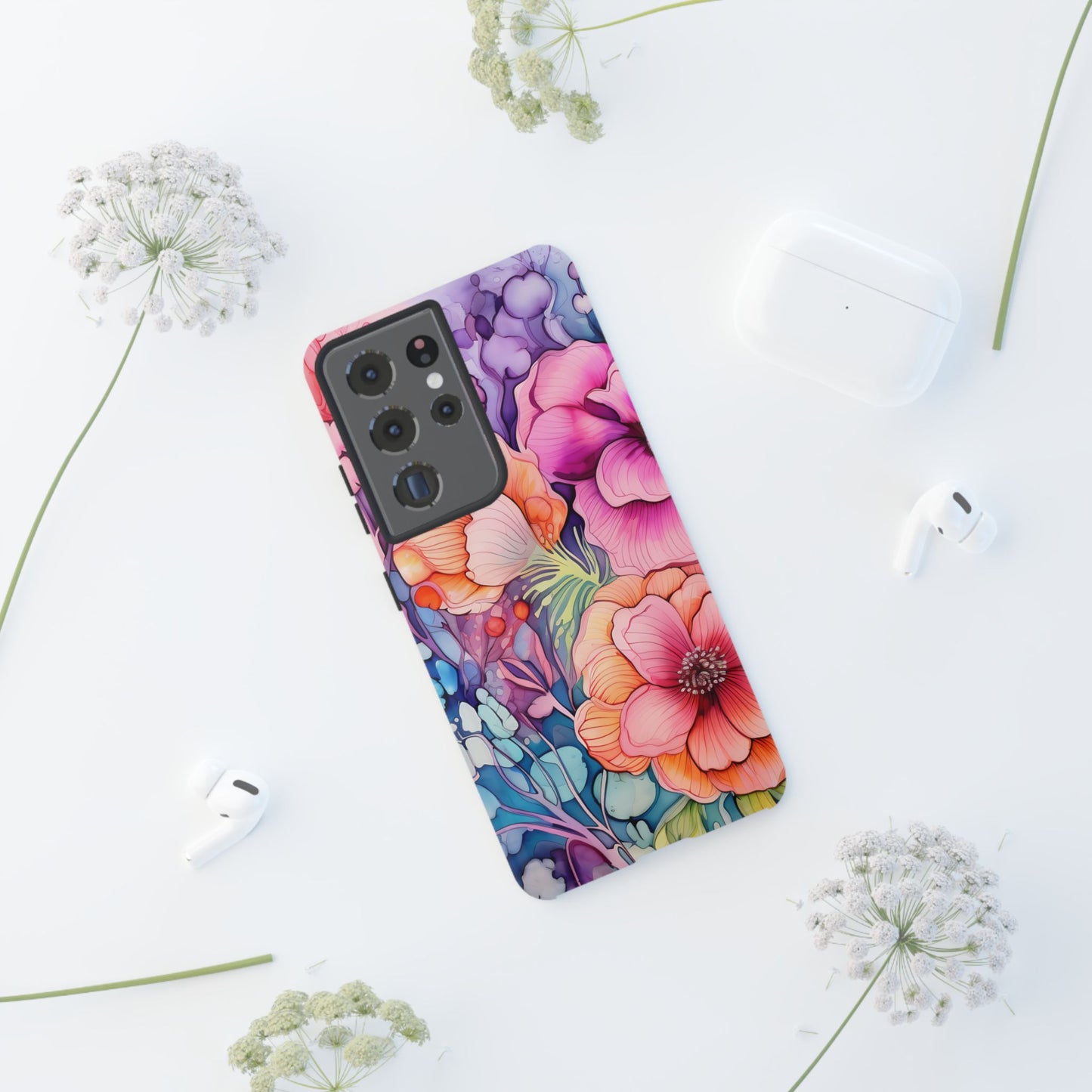 Bright Watercolor Floral Splash iPhone Series Case – Bold Artistic Design