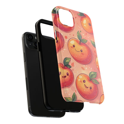 Cute Kawaii Peach iPhone Case – Durable Matte Finish, Slim & Lightweight Design - BOGO Cases