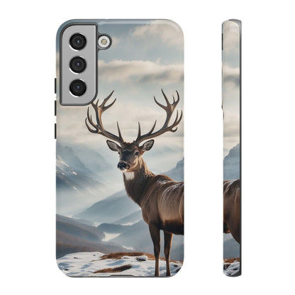 Alpine Majesty: Stag in Snow – Samsung Galaxy Case