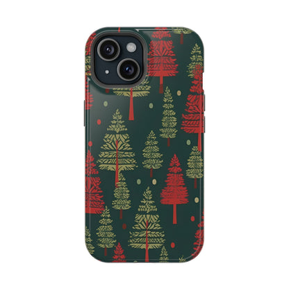 Retro Christmas Trees Pattern -  MagSafe iPhone Series Case