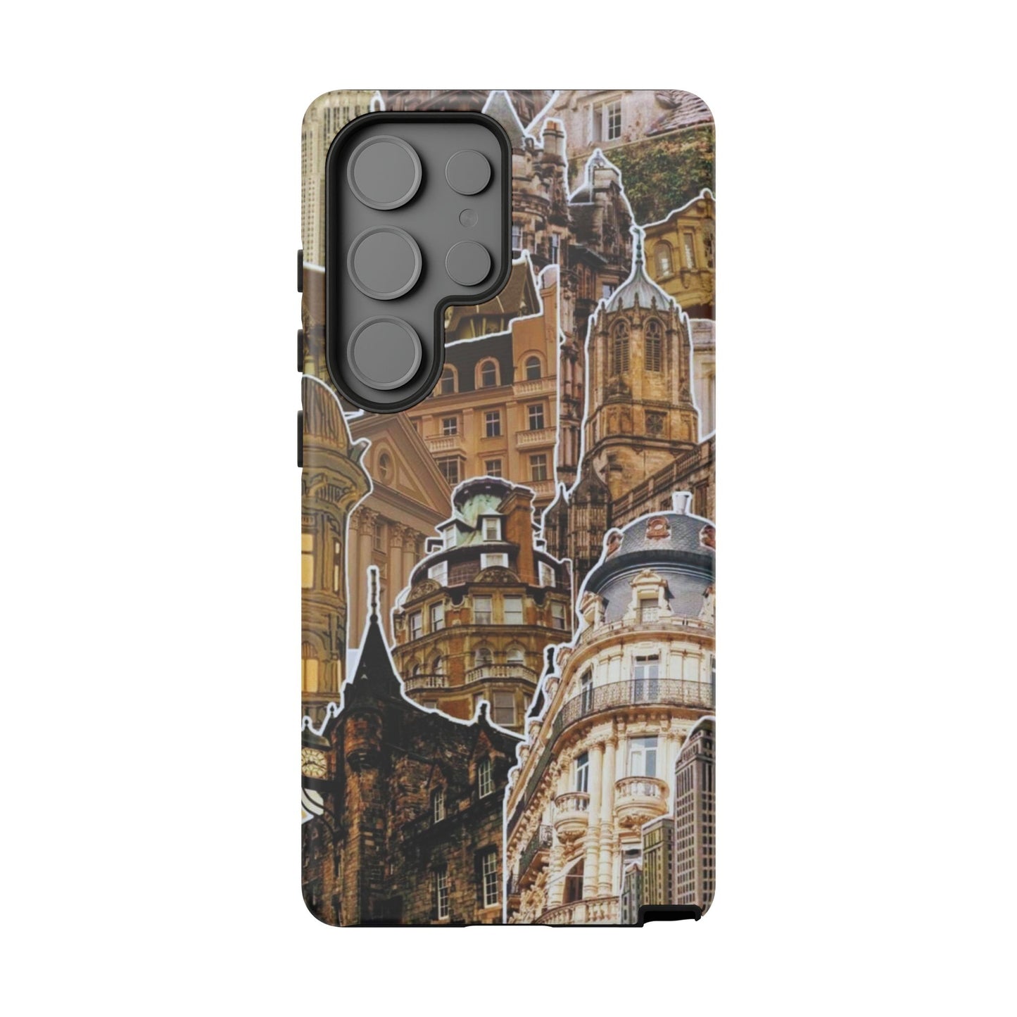 Vintage Architectural Collage Samsung Galaxy Case – Tough Dual-Layer Protection with Matte Finish