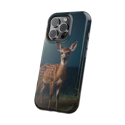 MagSafe-Compatible iPhone Case – Mystic Fawn Under the Moonlit Sky