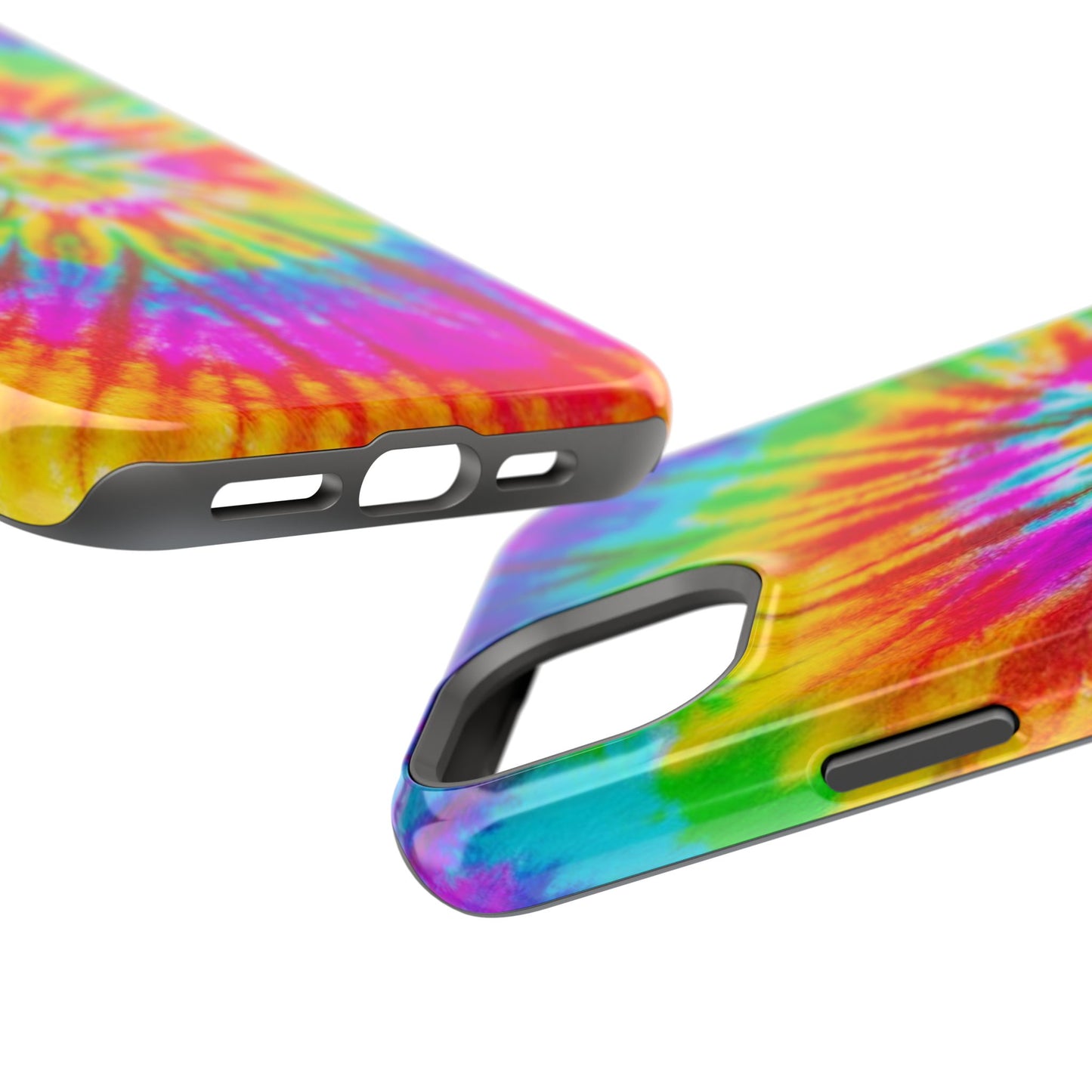 Rainbow Spiral Tie-Dye MagSafe Case – Vibrant Colors & Functionality