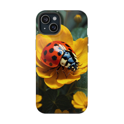 Yellow Blossoms with Bug Accent - MagSafe iPhone Case