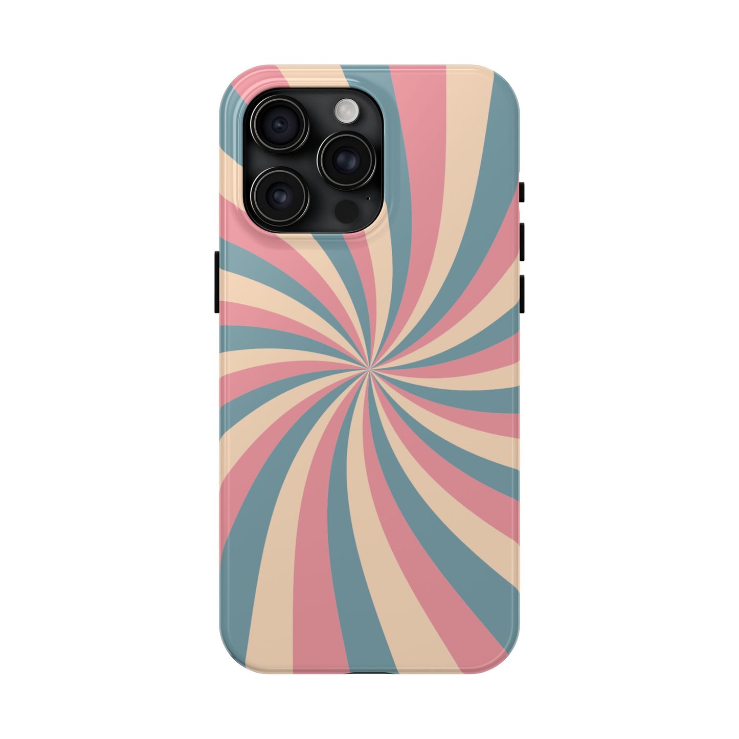 Vintage Pastel Swirl iPhone Case – Dual-Layer Protection with 70s-Inspired Design