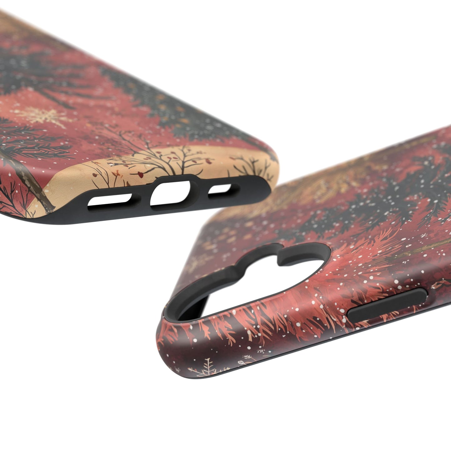 Rustic Red Winter Forest - MagSafe iPhone Series Case