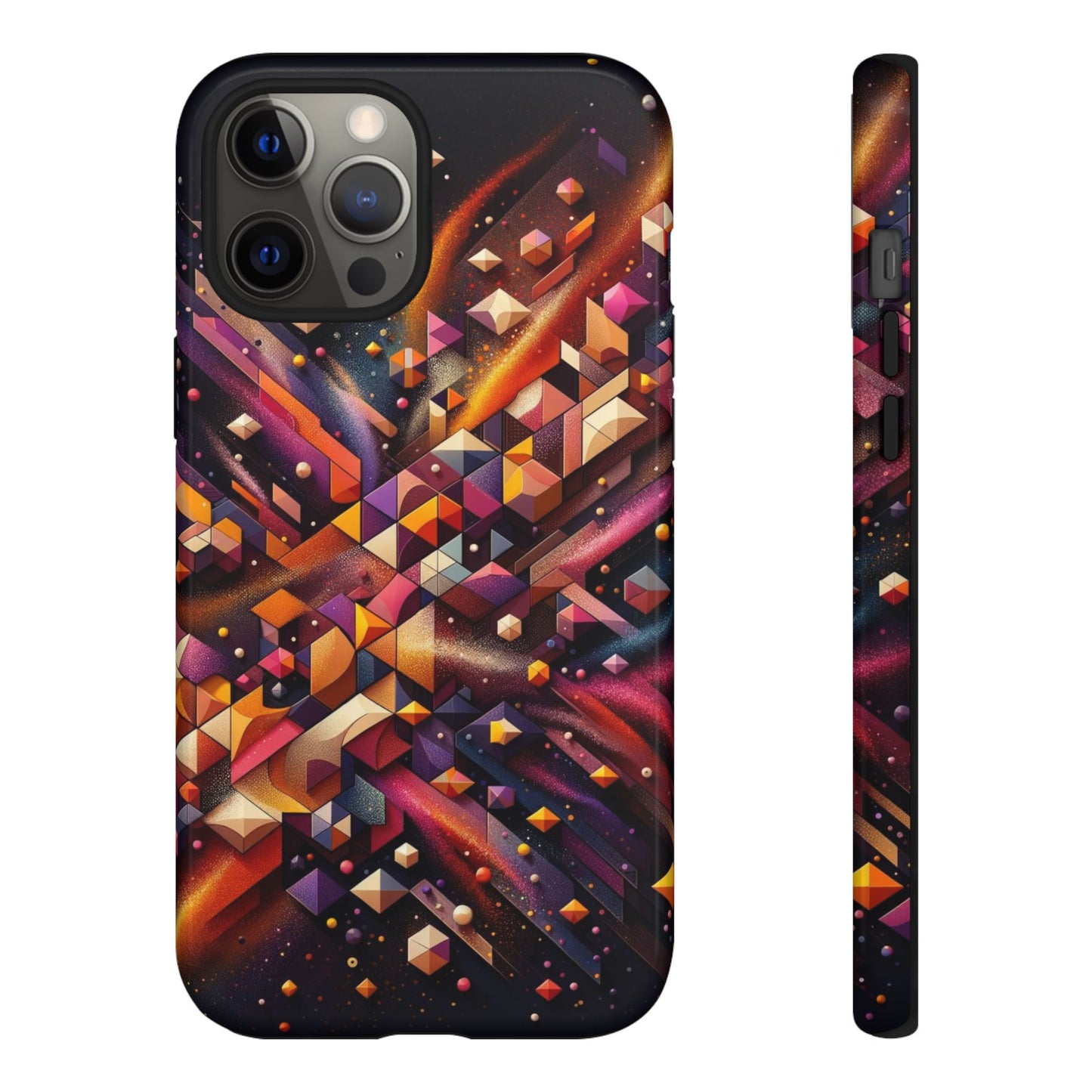 Vibrant Geometric Case | Futuristic Cosmic Art